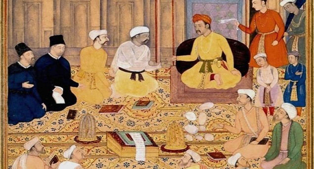 Akbar (1556-1605) and his council